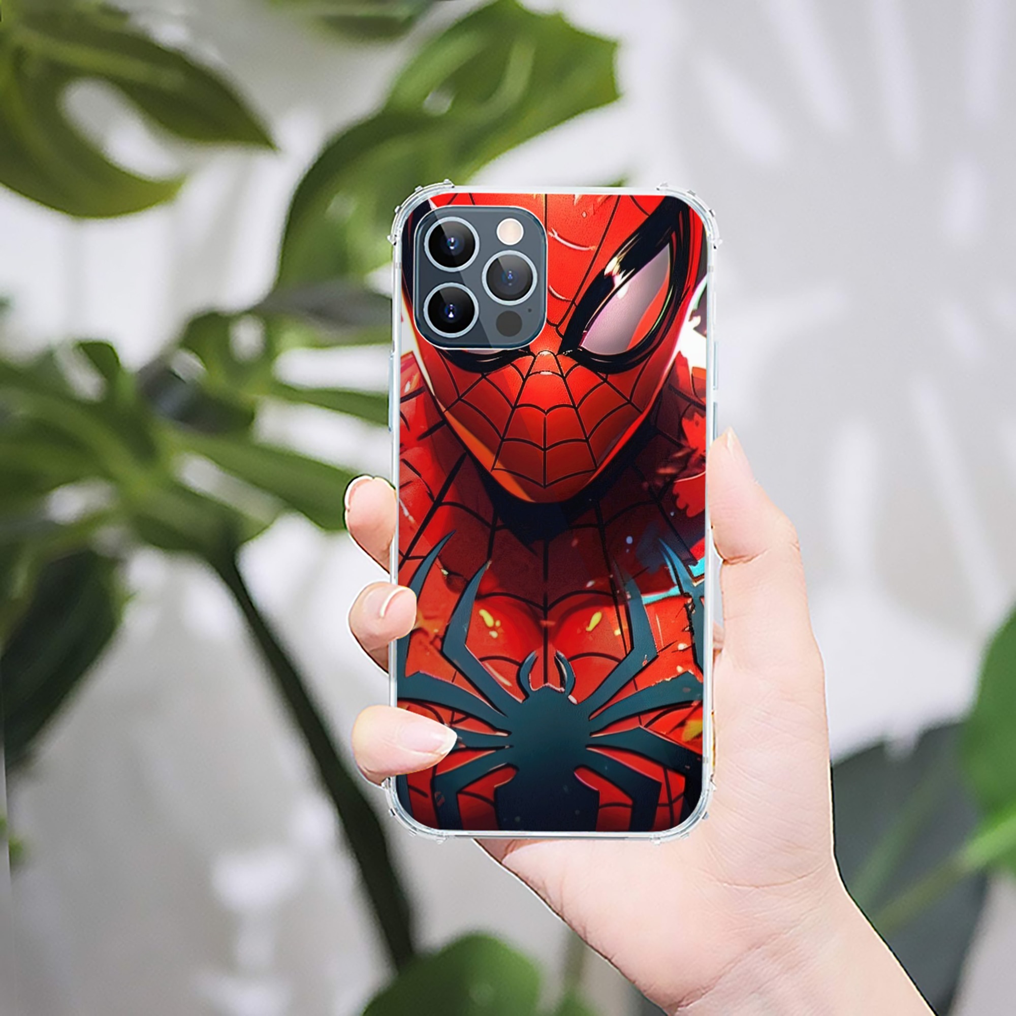 （画像用） Spider Man スパイダーマン 【iPhone 12シリーズ対応】透明スマホケース（クリアソフトケース）